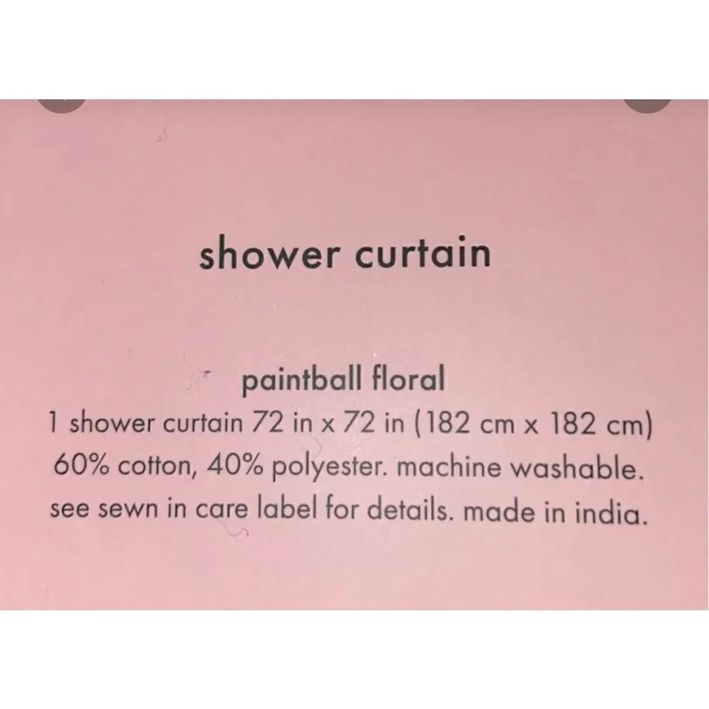 Kate Spade PaintBall Floral Shower Curtain